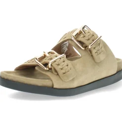 Beige slippers