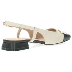 Beige/Zwarte slingbacks
