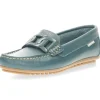 Blauwe mocassins
