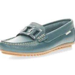 Blauwe mocassins