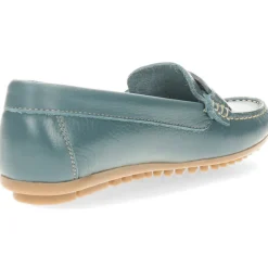 Blauwe mocassins