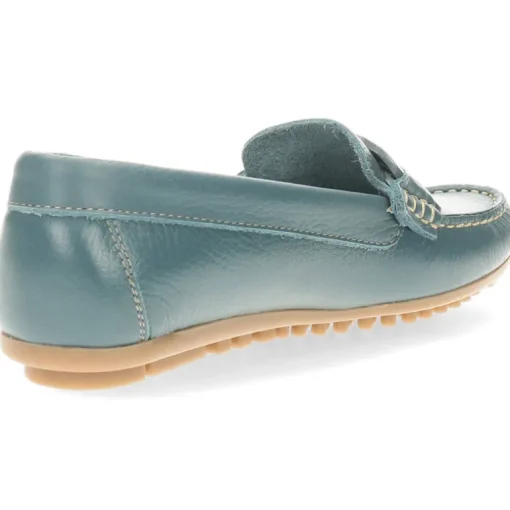 Blauwe mocassins