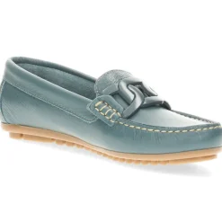 Blauwe mocassins
