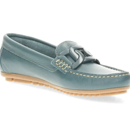 Blauwe mocassins