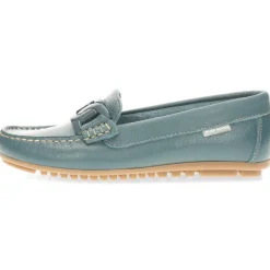 Blauwe mocassins
