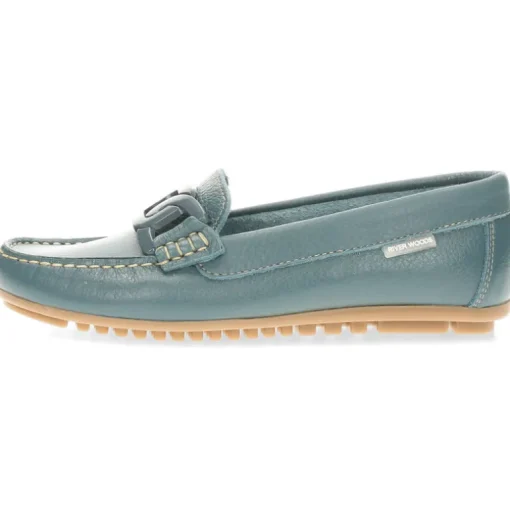 Blauwe mocassins
