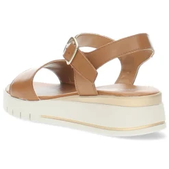 Cognac sandalen