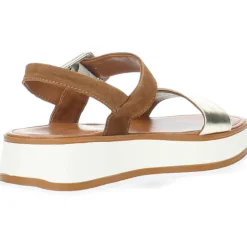 Cognac sandalen