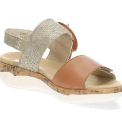 Cognac sandalen