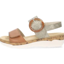 Cognac sandalen