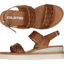 Cognac sandalen