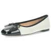 Crème/Zwarte ballerina's