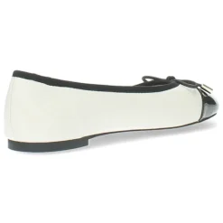 Crème/Zwarte ballerina's