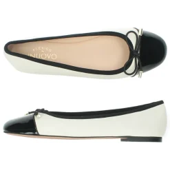 Crème/Zwarte ballerina's