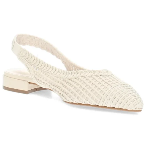 Ecru slingbacks