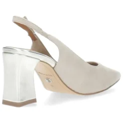 Grijs/beige slingbacks
