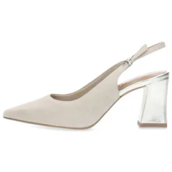 Grijs/beige slingbacks