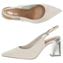 Grijs/beige slingbacks