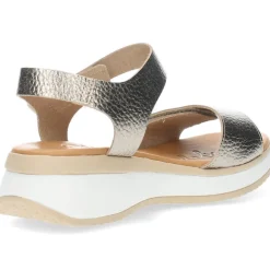 Metallic bronzen sandalen