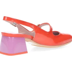 Rode mocassins op hak