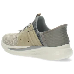 Taupe slip ons