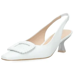 Witte slingbacks