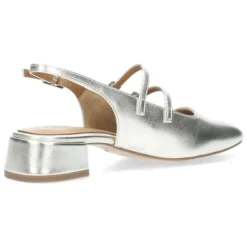 Zilveren slingbacks