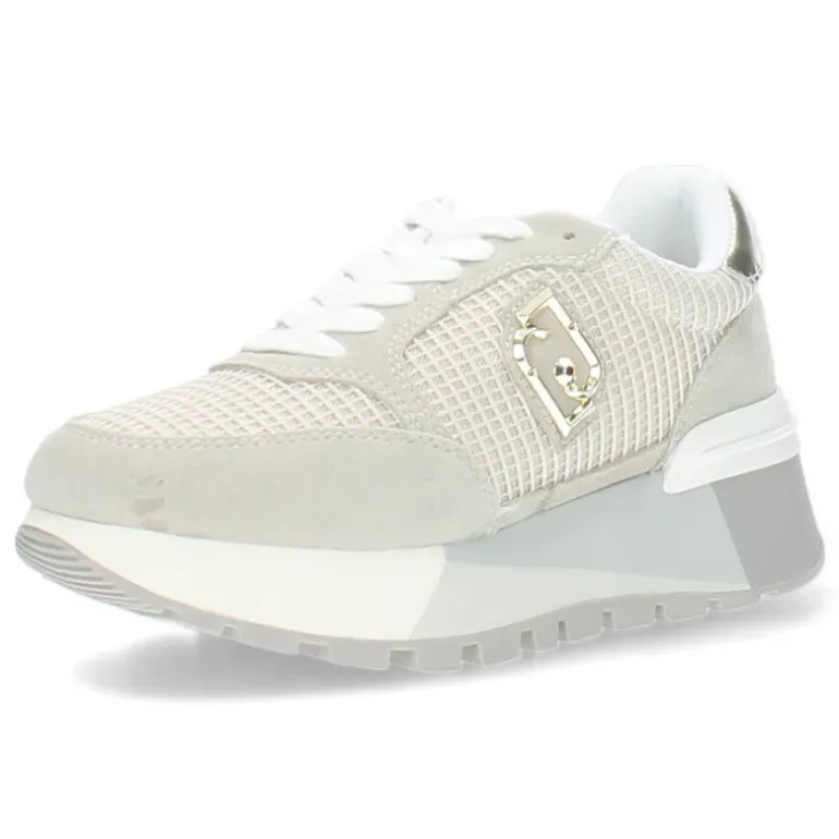 Beige plateau sneakers