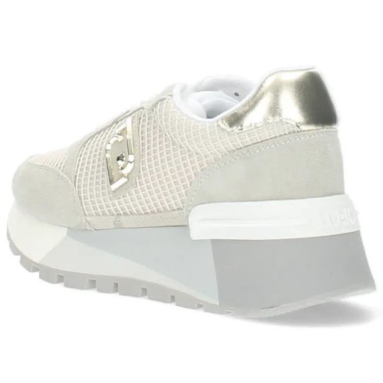 Beige plateau sneakers
