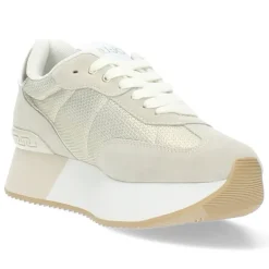 Beige plateau sneakers