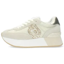 Beige plateau sneakers