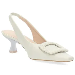 Beige slingbacks