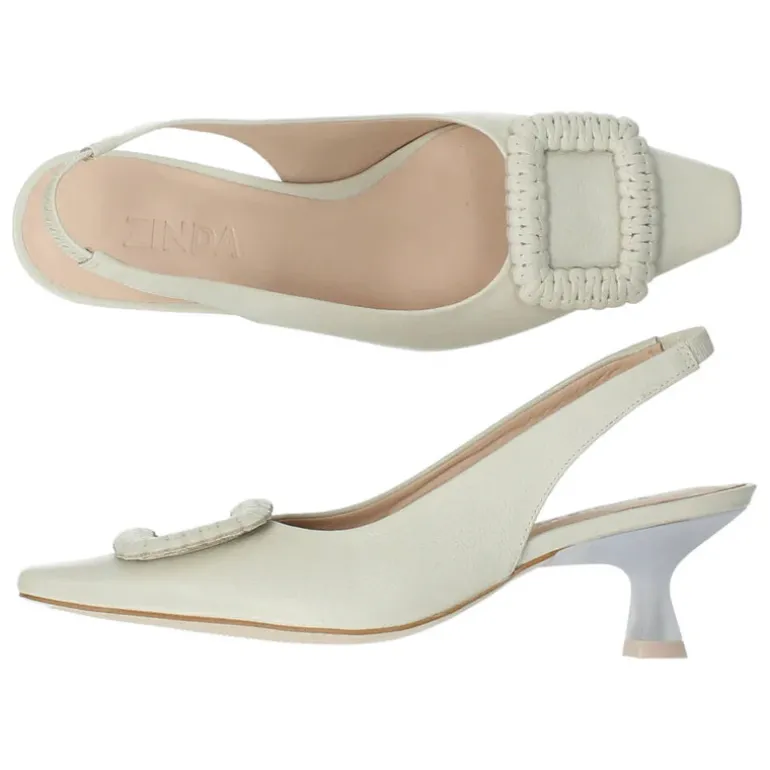 Beige slingbacks