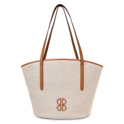 Beige/cognac handtas