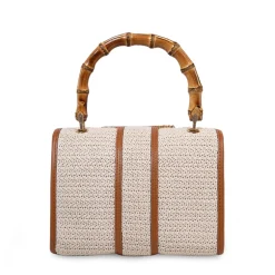 Beige/cognac handtas