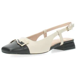 Beige/Zwarte slingbacks