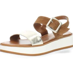 Cognac sandalen