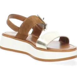 Cognac sandalen