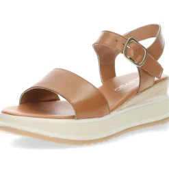 Cognac sandalen