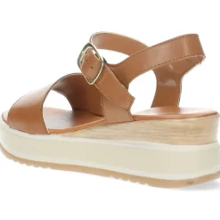 Cognac sandalen