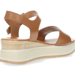 Cognac sandalen