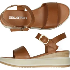 Cognac sandalen