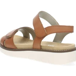 Cognac sandalen