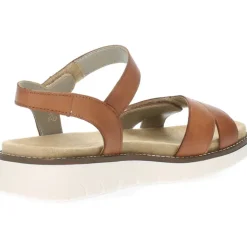 Cognac sandalen