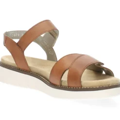 Cognac sandalen