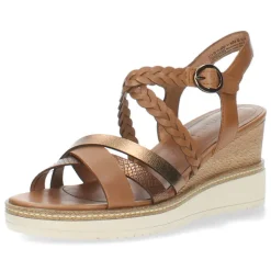 Cognac sandalen