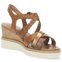 Cognac sandalen