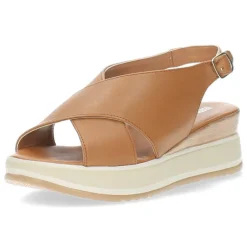 Cognac sandalen