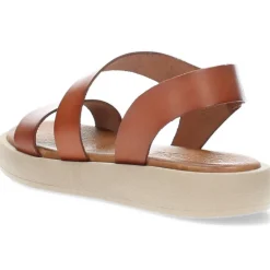 Cognac sandalen