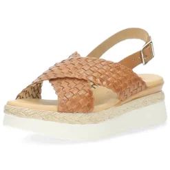 Cognac sandalen